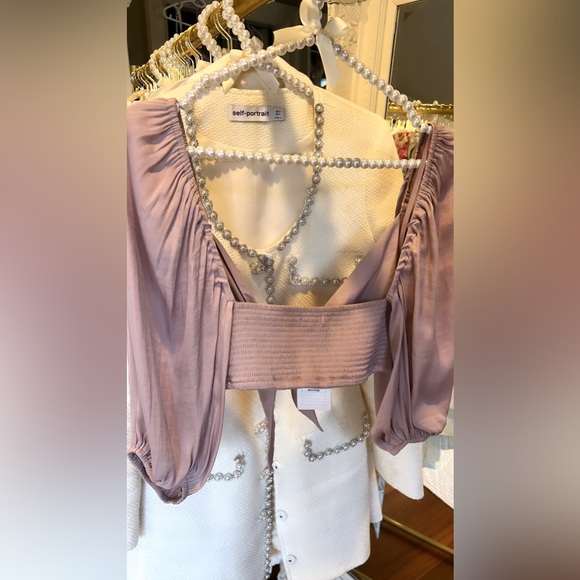 Urban Outfitters Kimchi Blue Pink/Rose Tie Front Silky Top - Picture 3 of 17